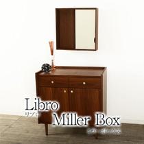 リブロ ミラーボックス フレームスクエア ミラー 鏡 壁掛けミラー ウォールミラー