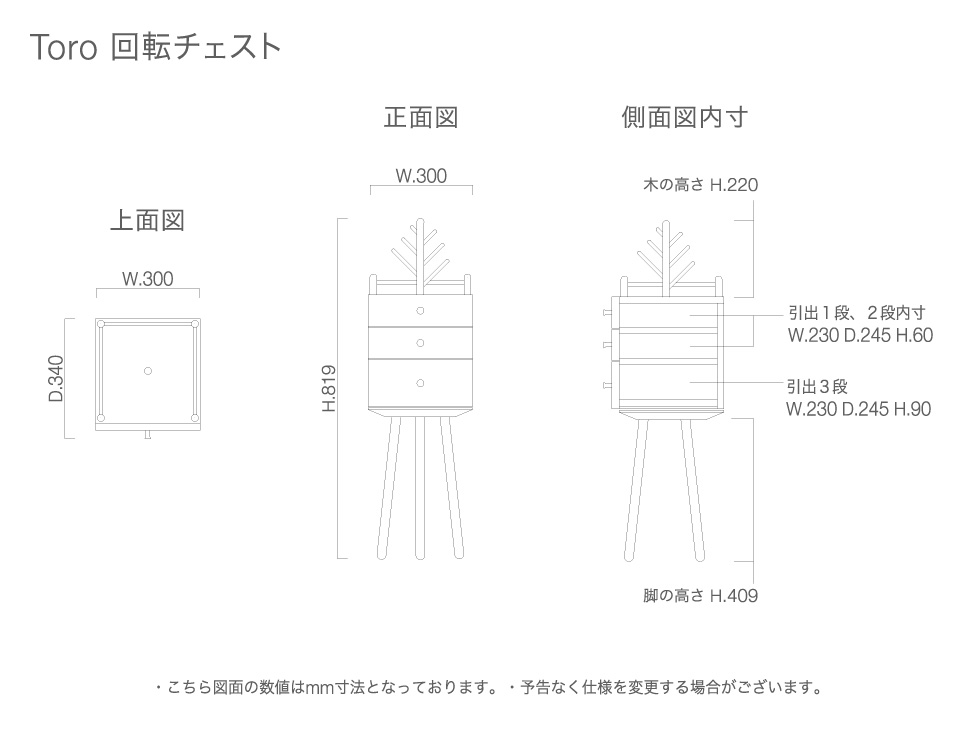 トロ 回転チェスト 図面