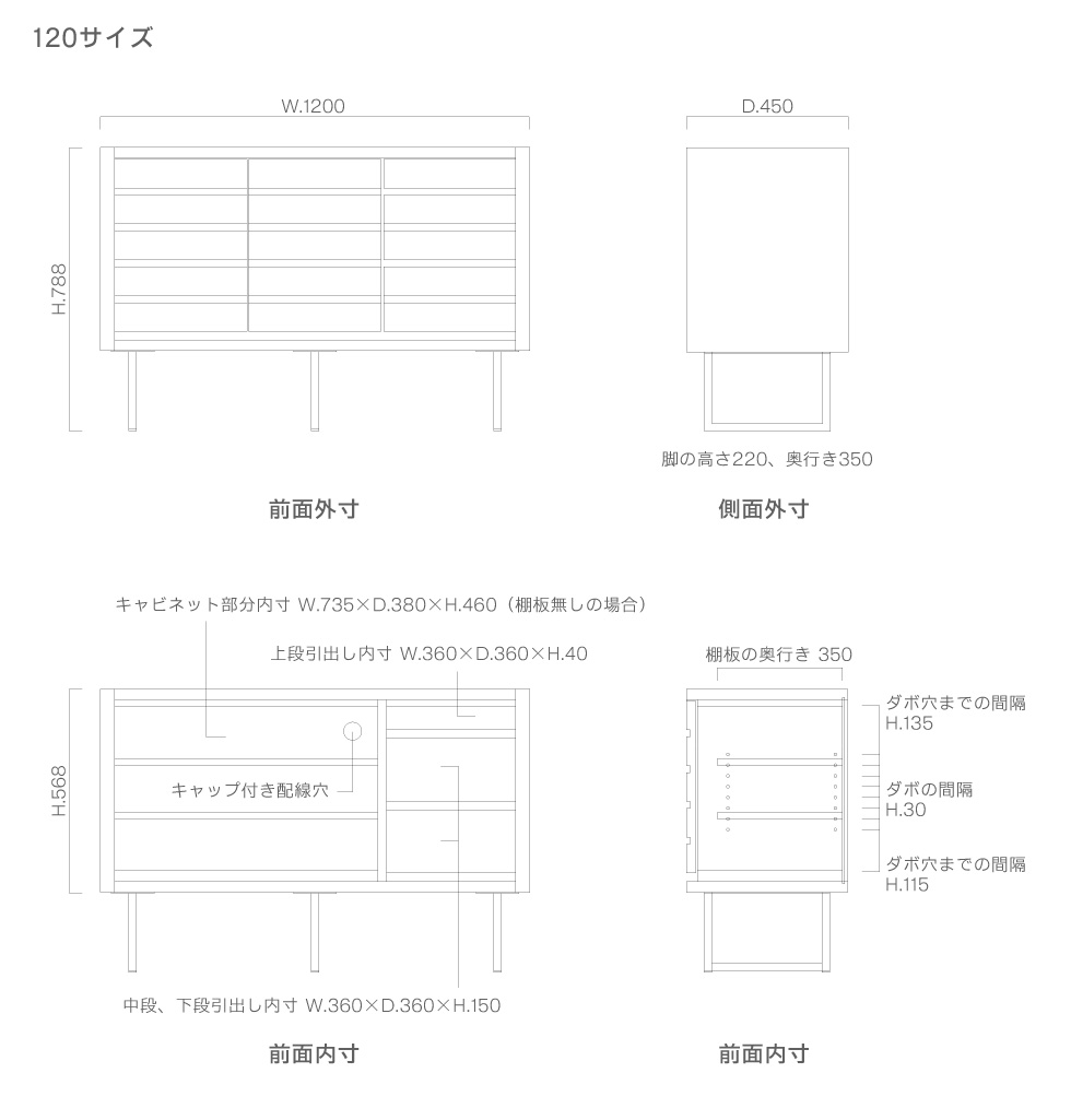 キャビネット サイズ