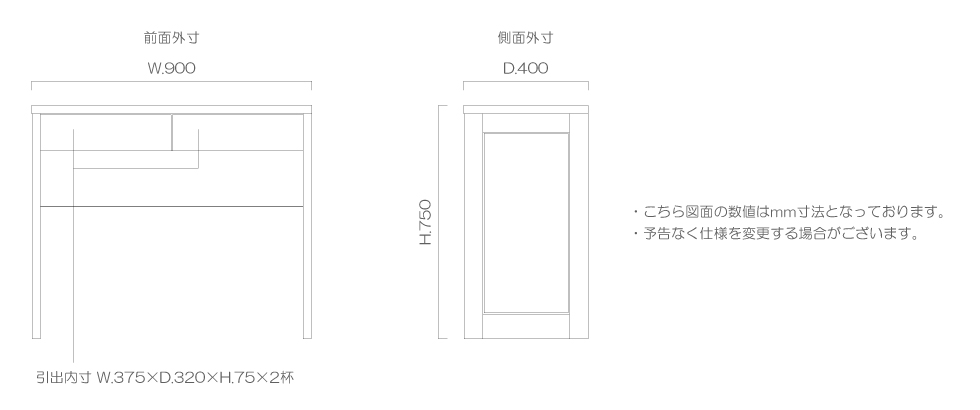 デスク サイズ