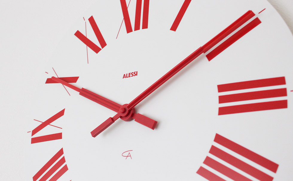 アレッシィ壁掛け時計赤alessi フィレンツェ11,000円 - 掛時計